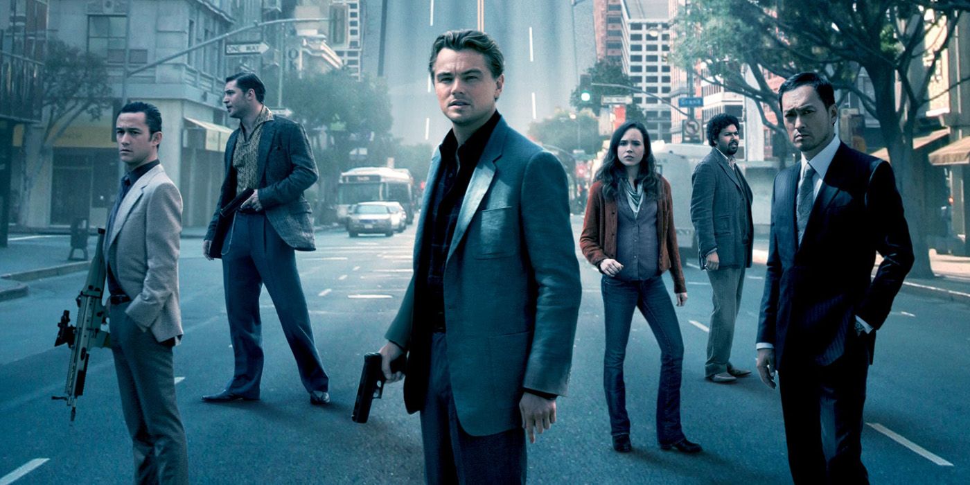 The cast of Inception on the theatrical poster.