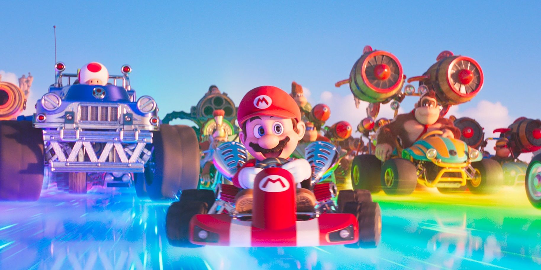 The Mario Kart chase scene in The Super Mario Bros Movie