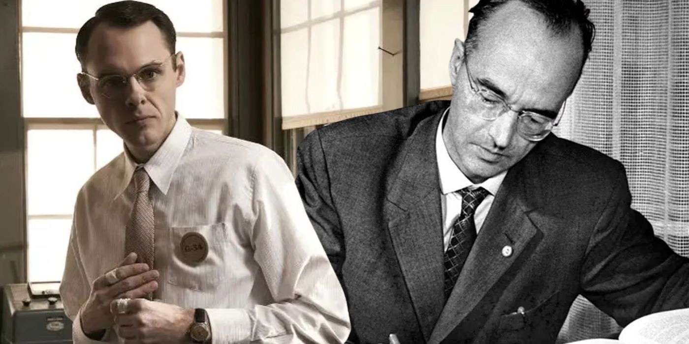 The real and fictional Klaus Fuchs in Oppenheimer.