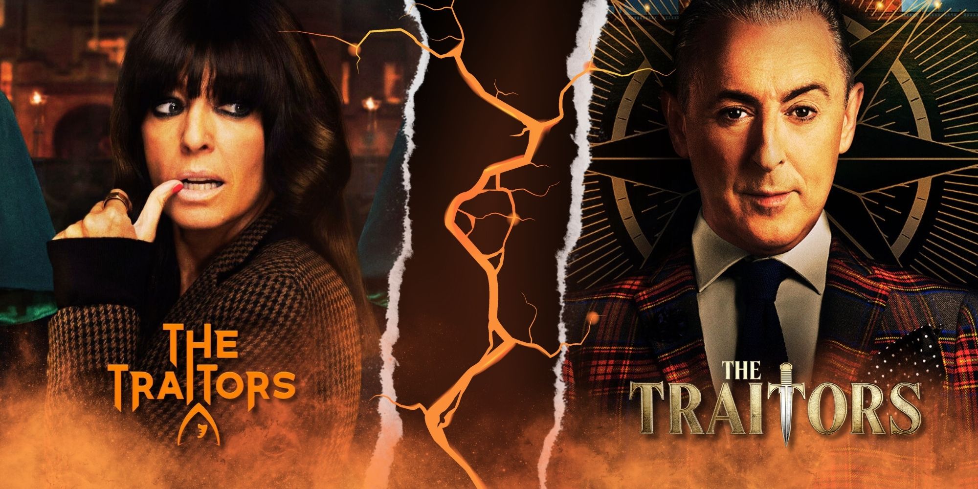 The Traitors US and The Traitors UK side by side