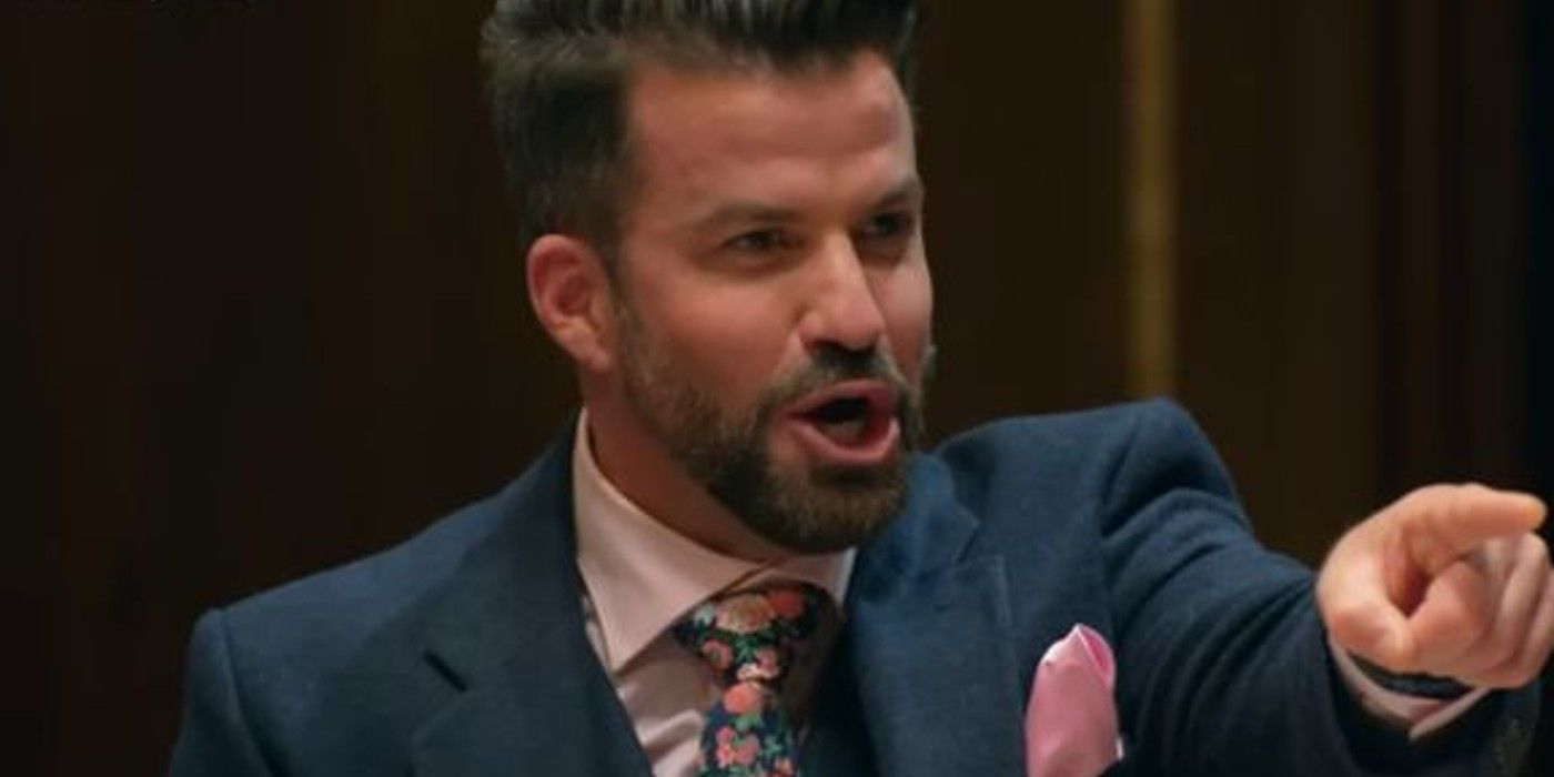 The Traitors US Season 2 Contestant Johnny Bananas Devenanzio Pointing At Someone During The Premiere