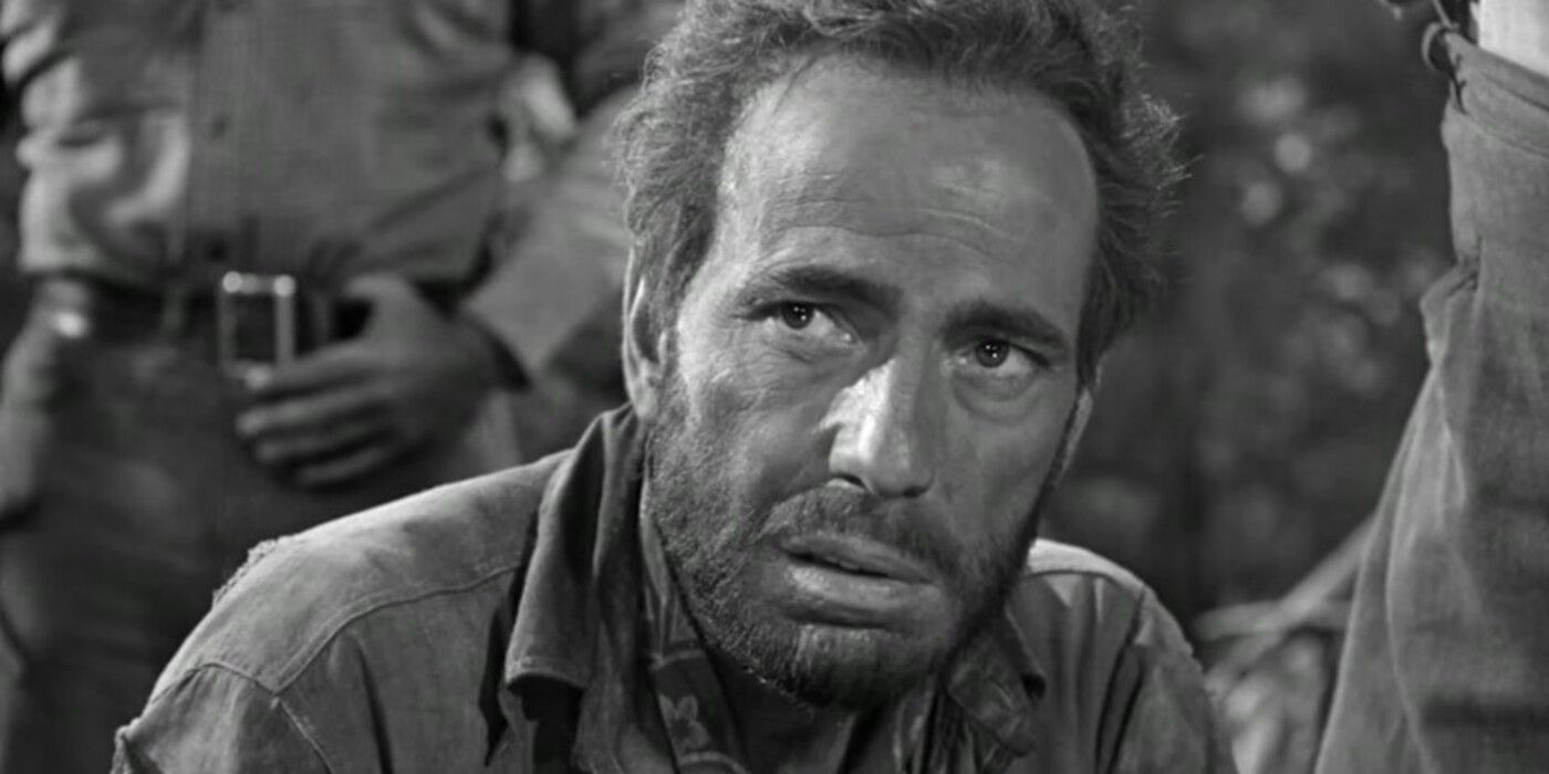 Humphrey Bogart looks serious in “The Treasure of the Sierra Madre”