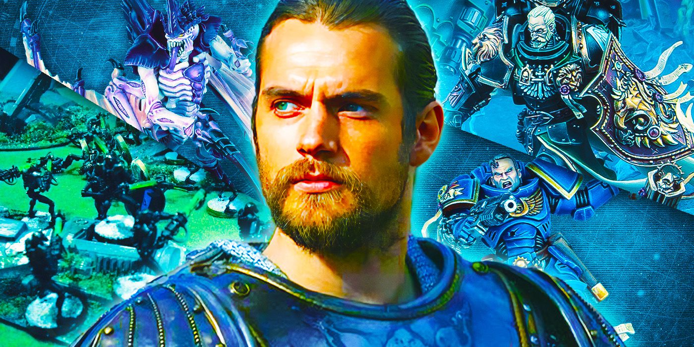 A custom wallpaper of Henry Cavill as a Space Marine in Warhammer 40,000.