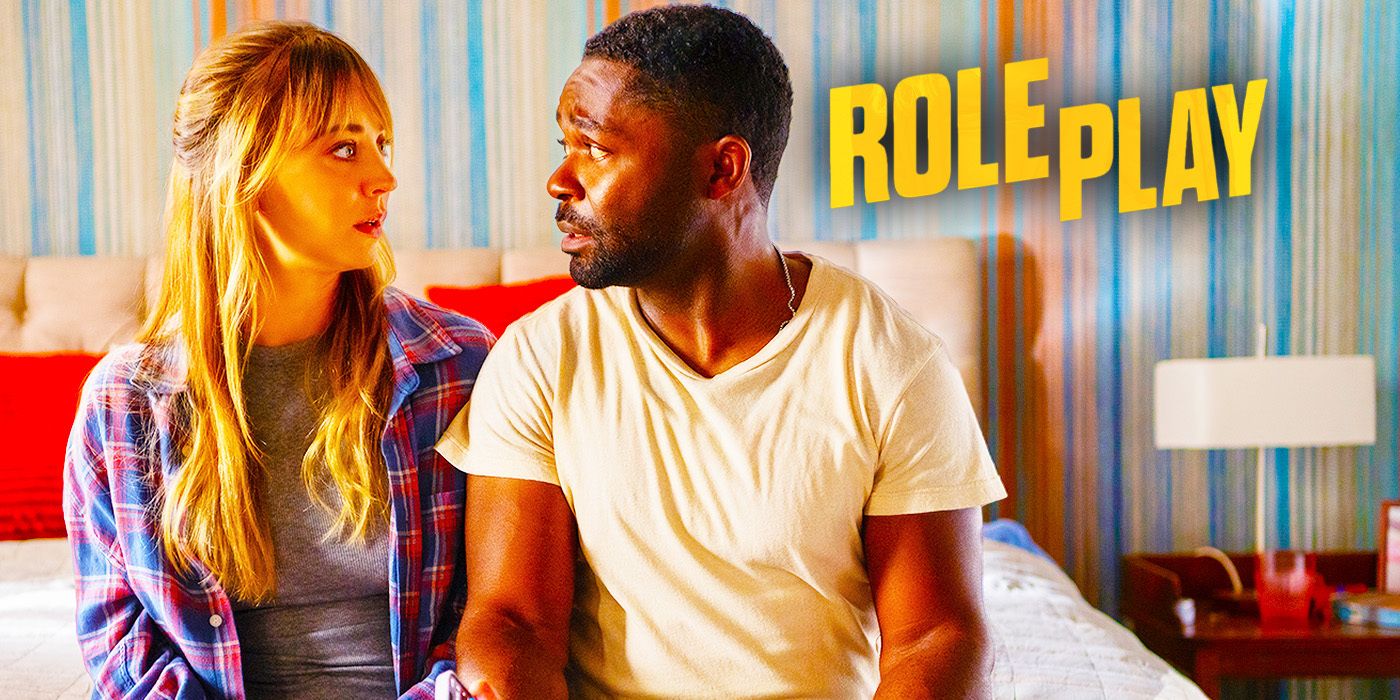 Edited image of Kaley Cuoco & David Oyelowo on the bed in Role Play