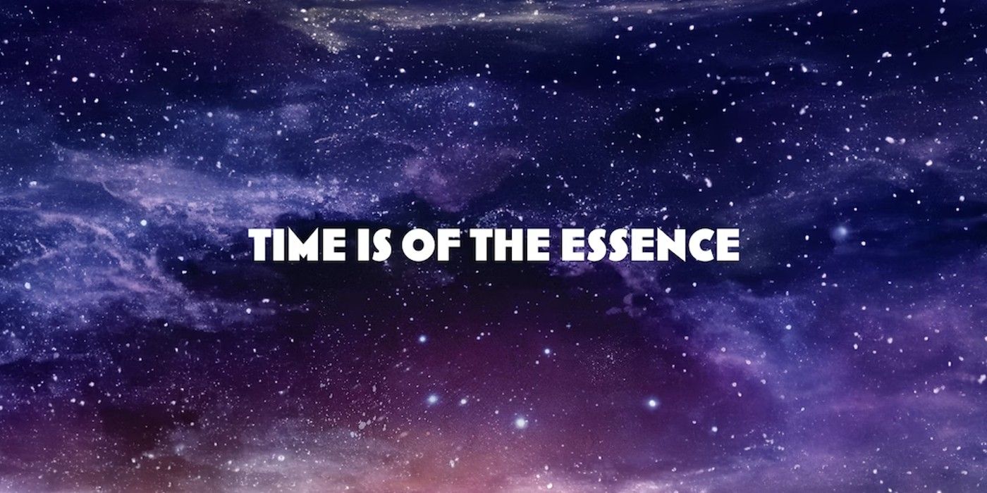 Banner for The Omega Eleven from Kickstarter, reading “Time is of the Essence” with a background of stars