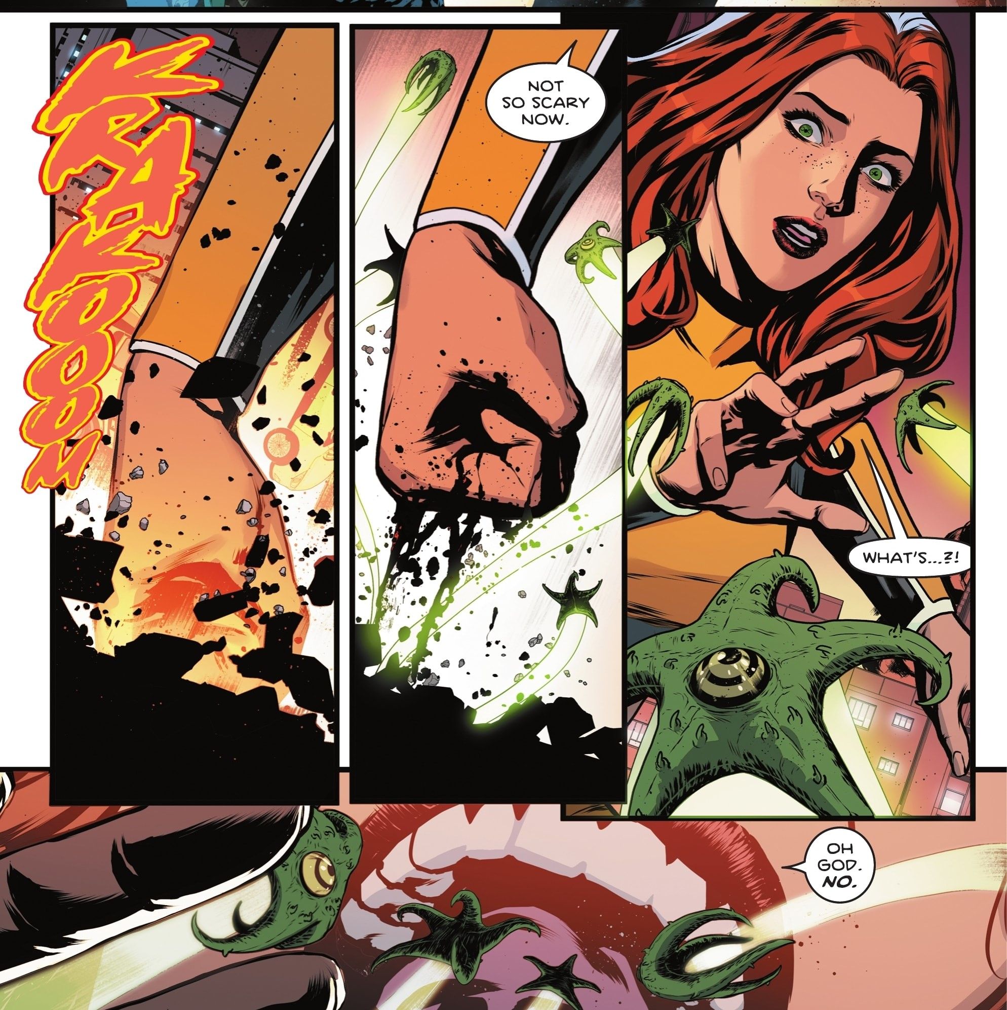 Titans Beast World #4 featuring Giganta getting big