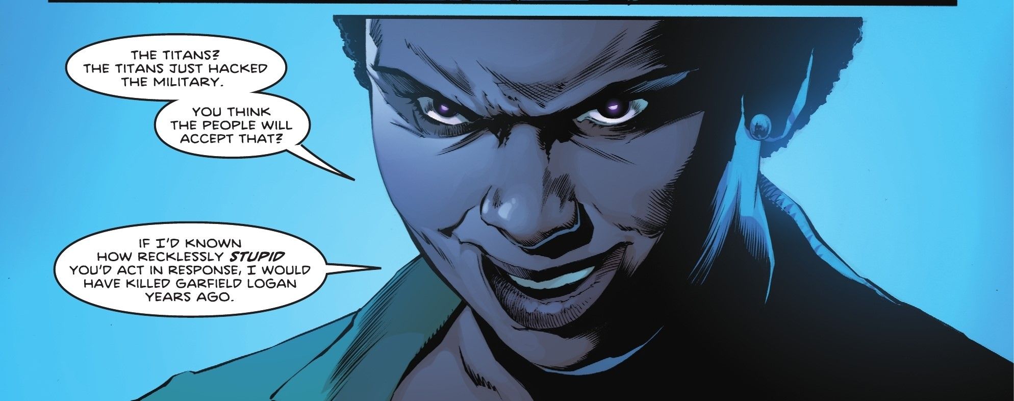 Titans Beast World #5 Amanda Waller warning Nightwing that the word is going to turn on the Titans