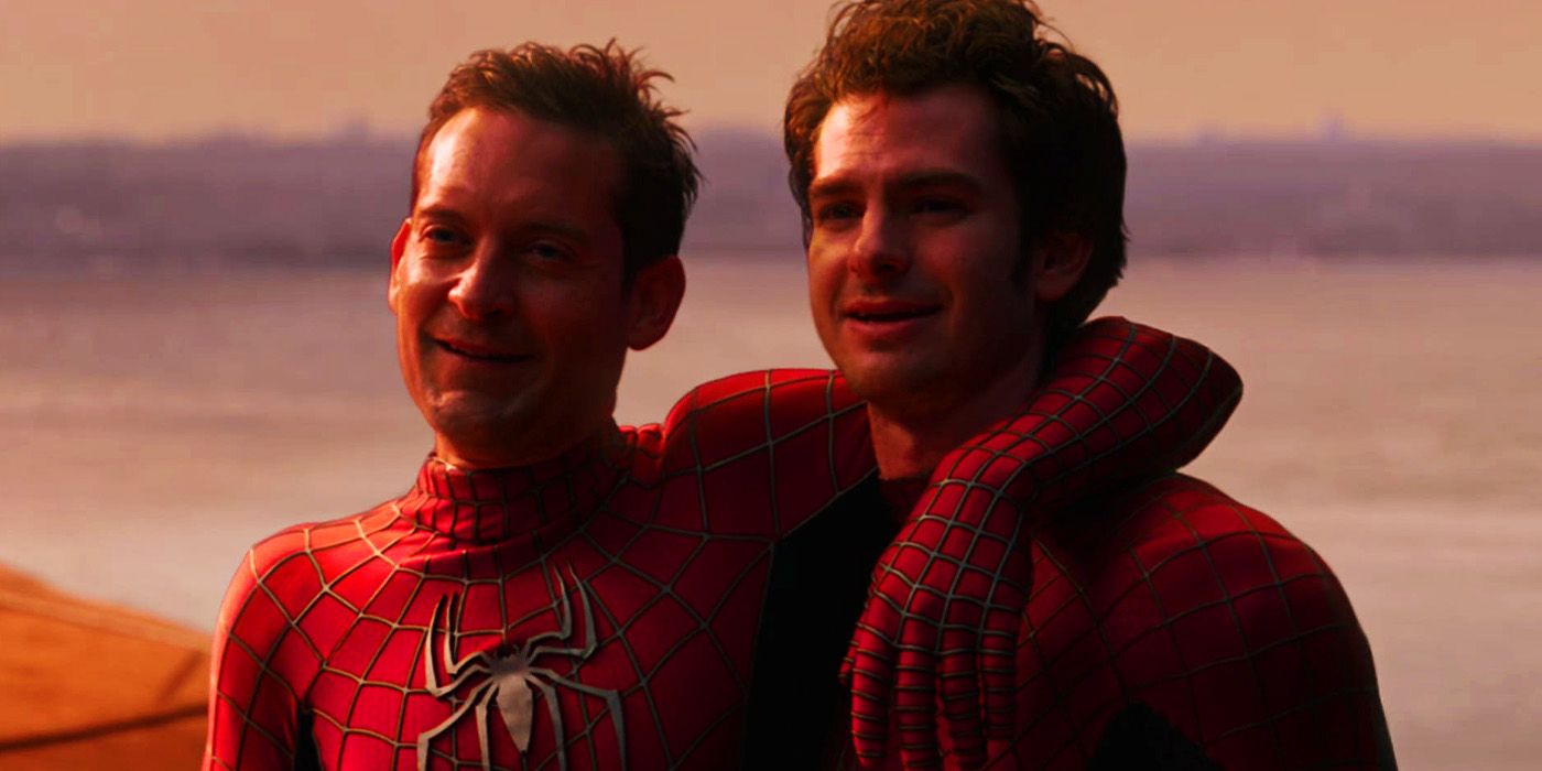 Tobey Maguire e Peter Parkers de Andrew Garfield em Homem-Aranha No Way Home