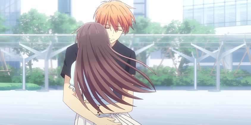 Tohru and Kyo finally hug from Fruits Basket.