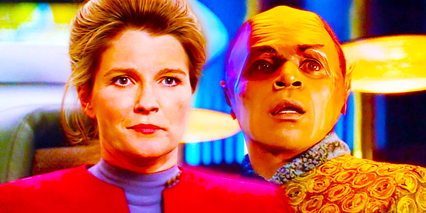 Tom Wright Tuvix and Janeway Voyager