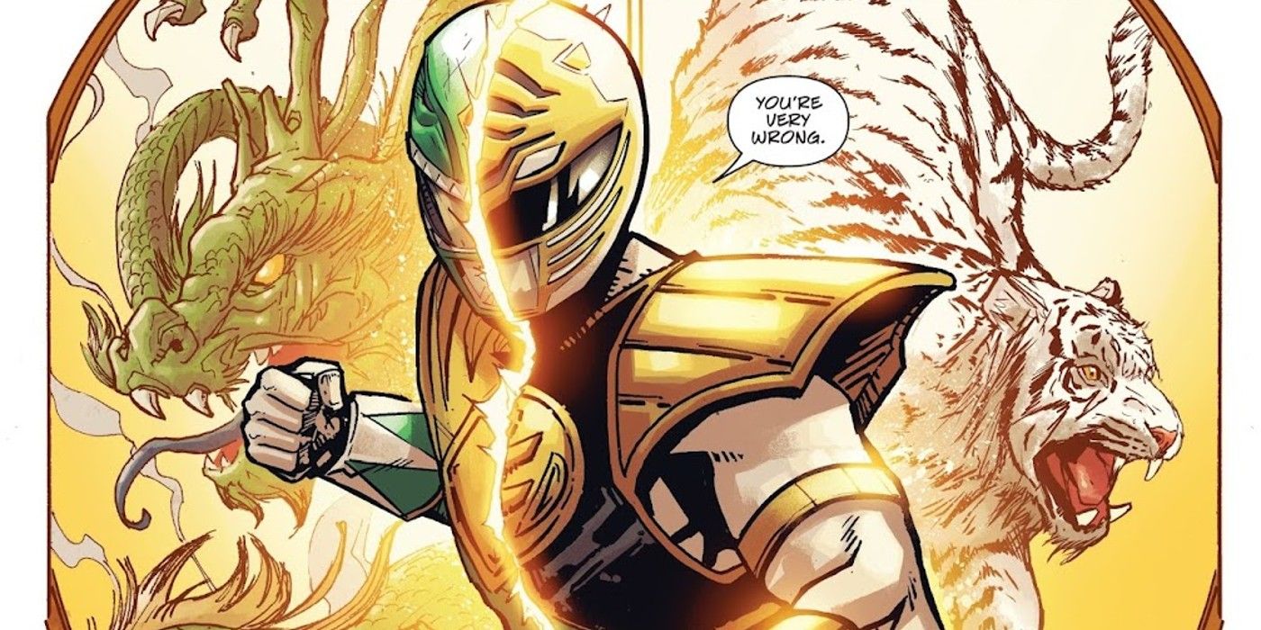 Tommy Oliver morphs into different Power Rangers