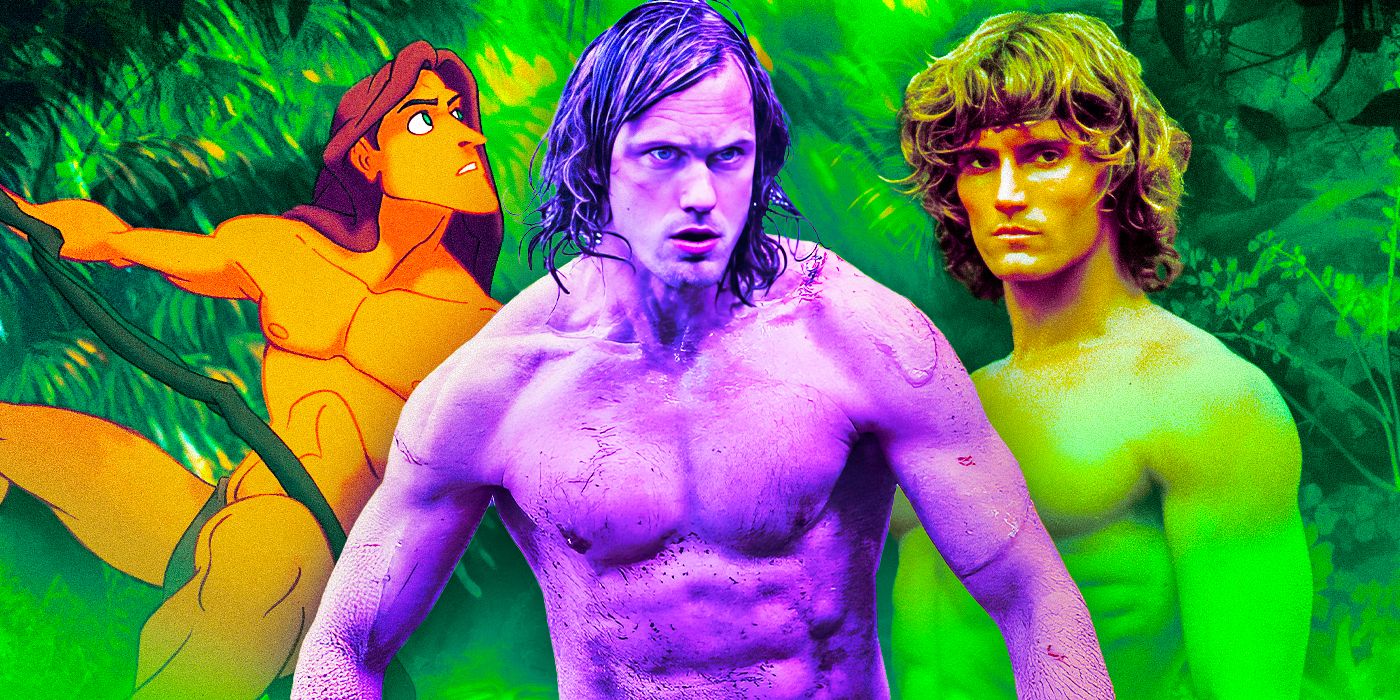 Collage of three different Tarzans