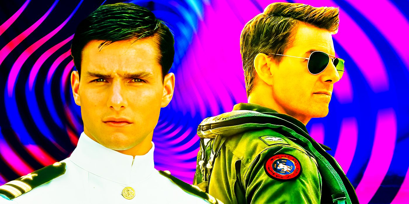 Top Gun Tom Cruise as Pete Maverick Mitchell in uniform and with his jacket