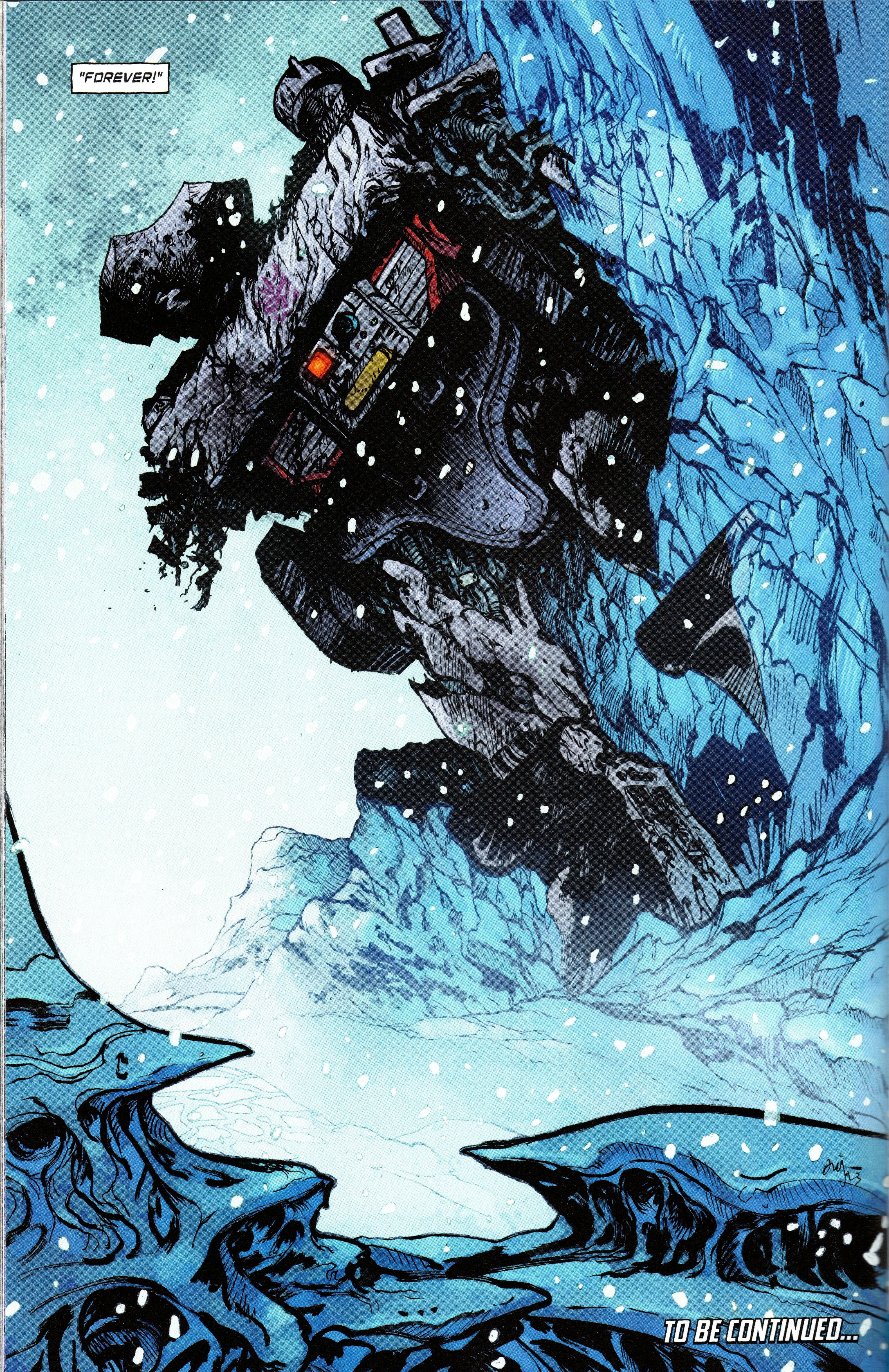 Transformers Megatron frozen in ice