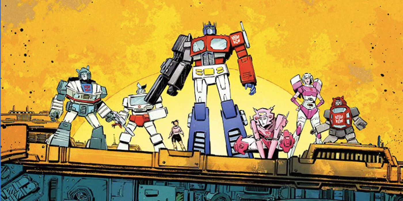 Close up of the Autobots on the cover of Skybound Entertainment's Transformers #7