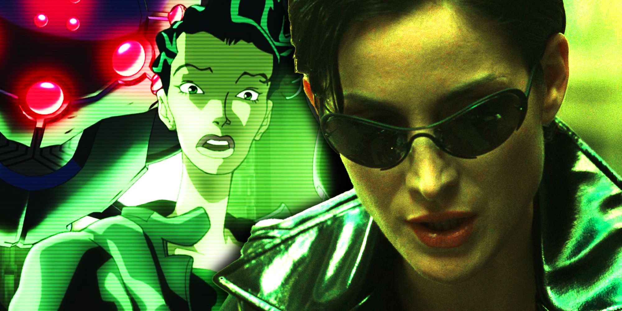 Trinity de Matrix e uma foto de The Animatrix