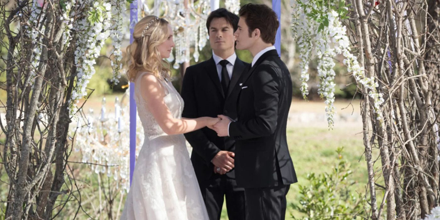 Stefan and Caroline Getting Married by Damon in The Vampire Diaries