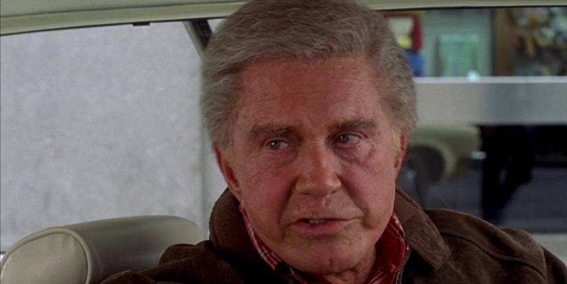 Cliff Robertson as Uncle Ben speaking to Peter in his car in Spider-Man