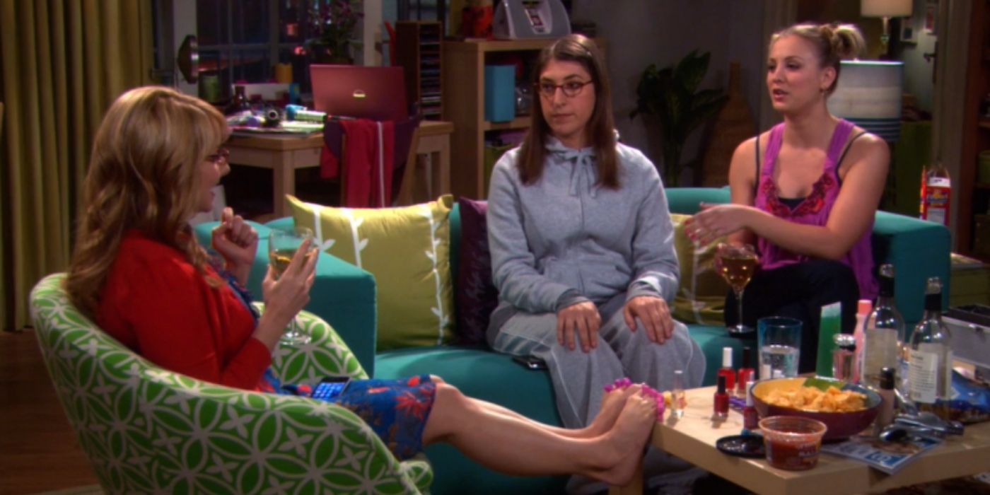 Bernadette, Penny, and Amy having a slumber party in TBBT episode The 21-Second Excitation