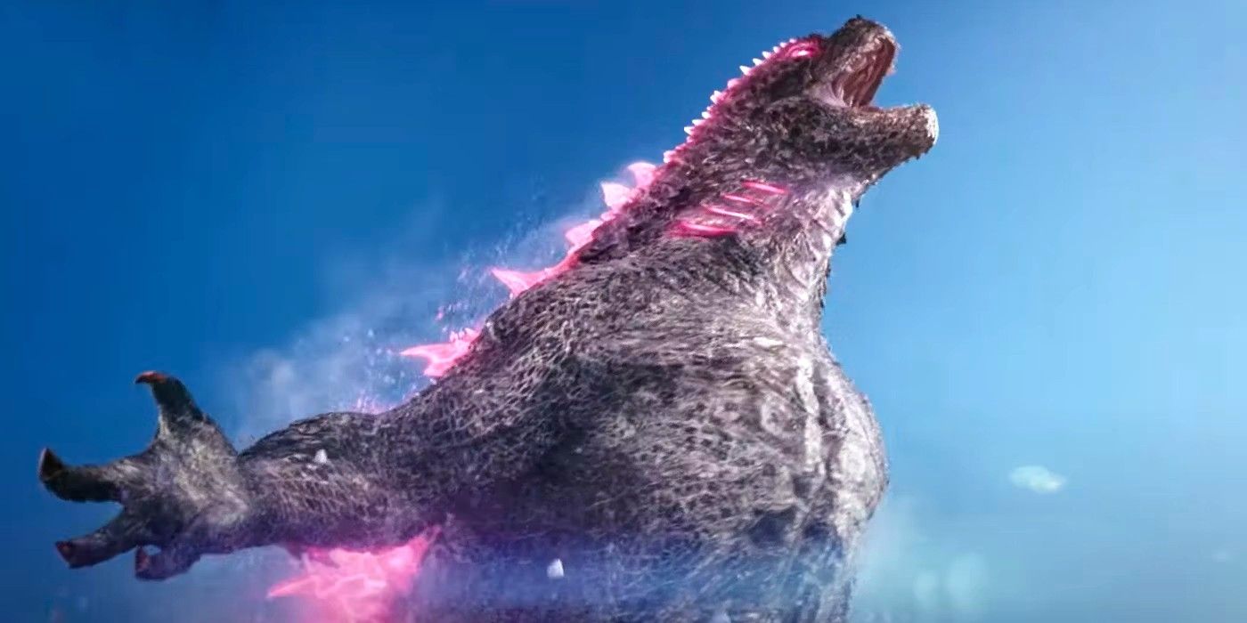 Godzilla roaring in Godzilla x Kong: The New Empire