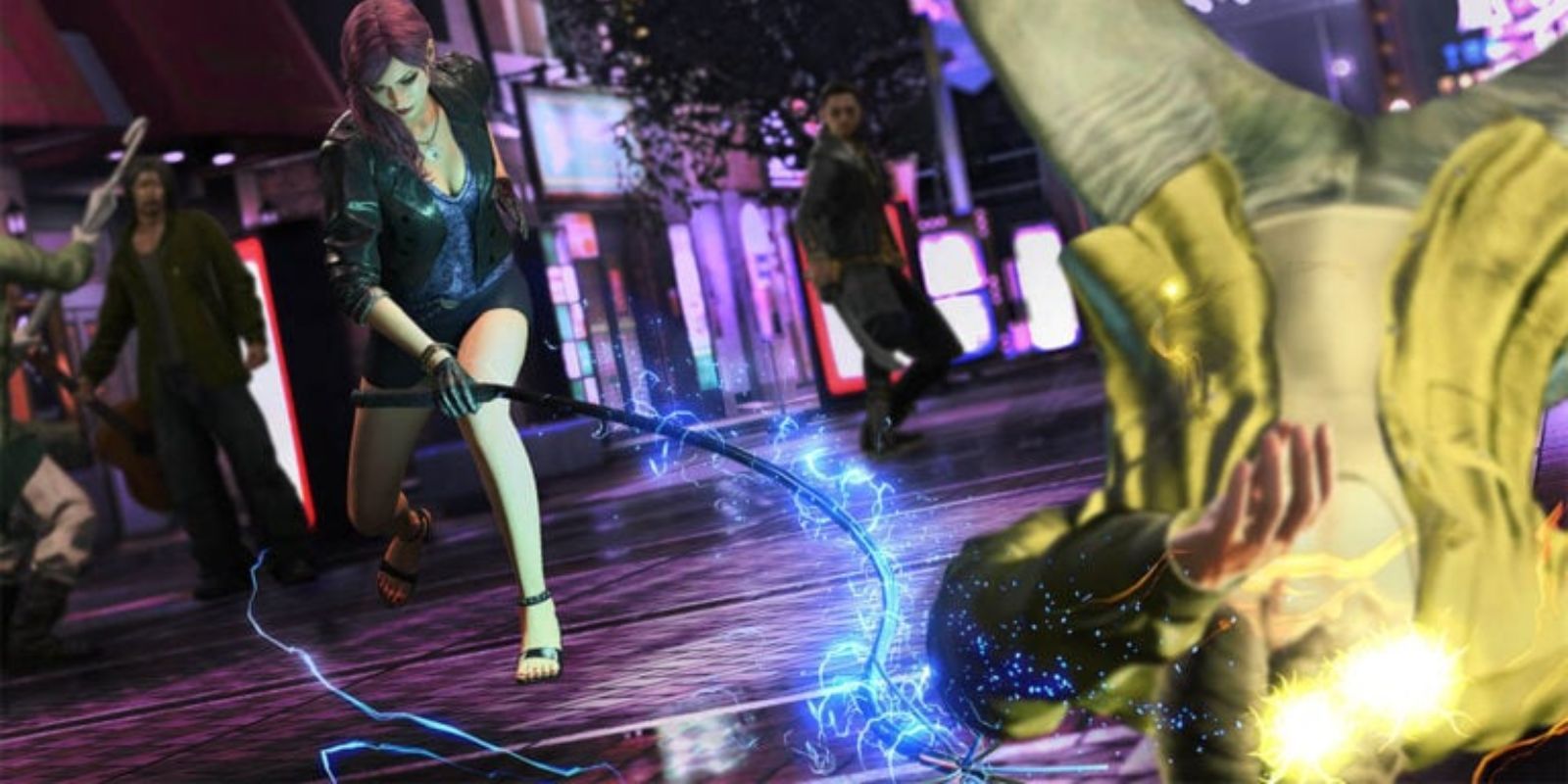 Seonhee using an electrified whip as the Assassin Job In Like A Dragon Infinite Wealth