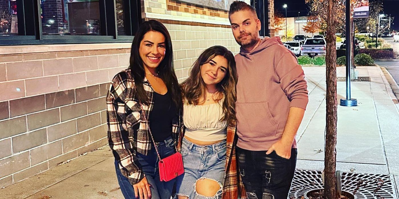 Veronica Chloe and Tim In 90 Day Fiance posing for photo on Chloe's birthday