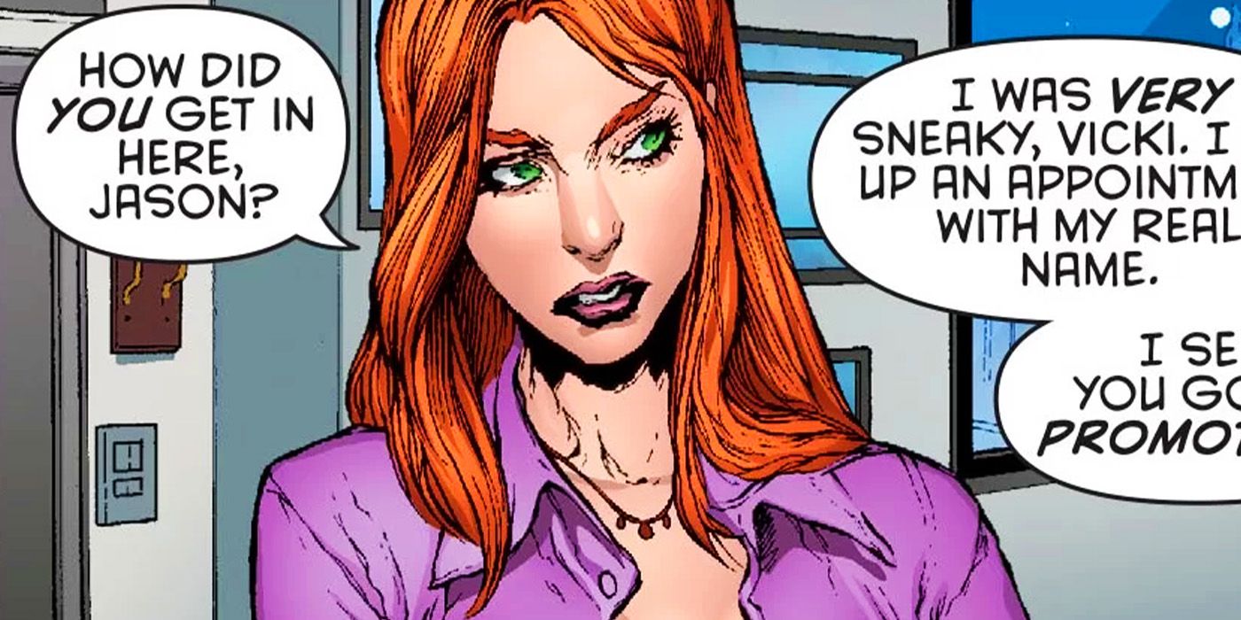 Vicki Vale at the DC Comics office