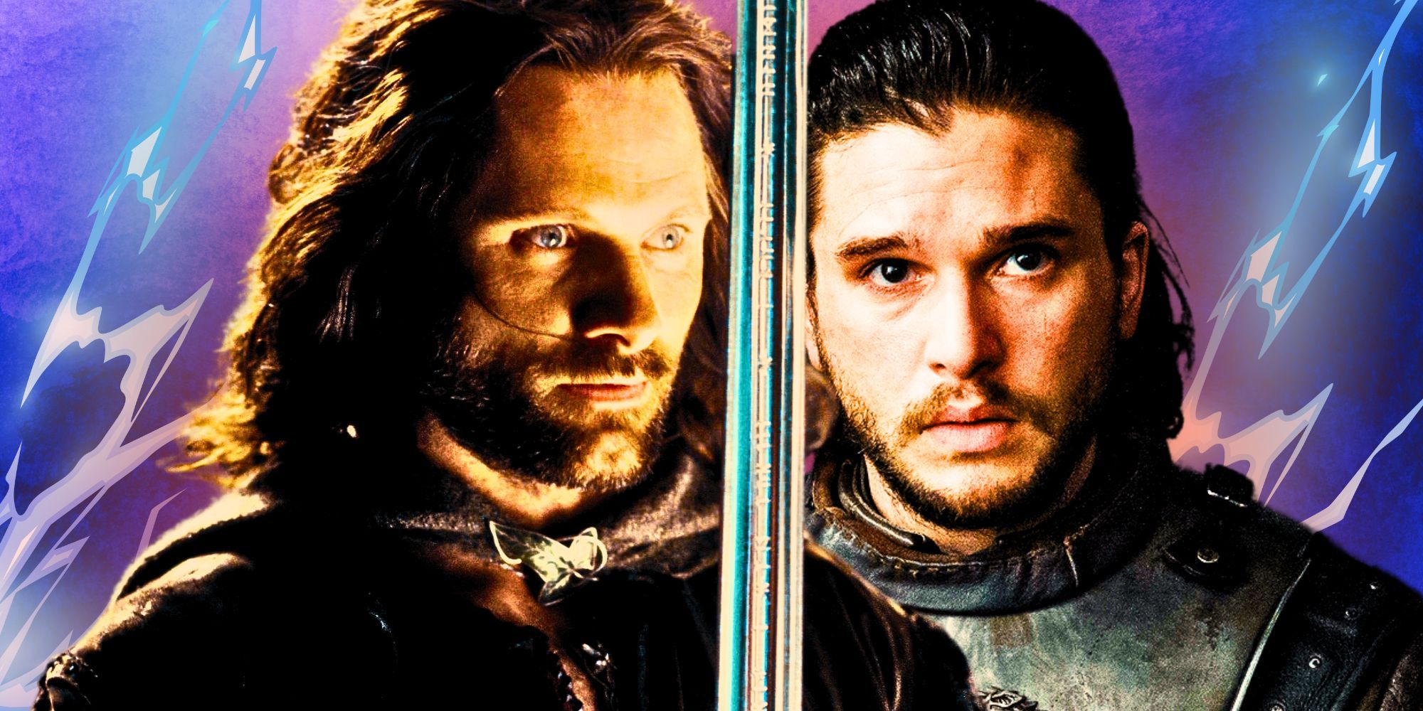 Viggo-Mortensen-Aragorn-Lord-of-the-rings-Kit-Harrington-Jon-Snow-Game-of-Thrones