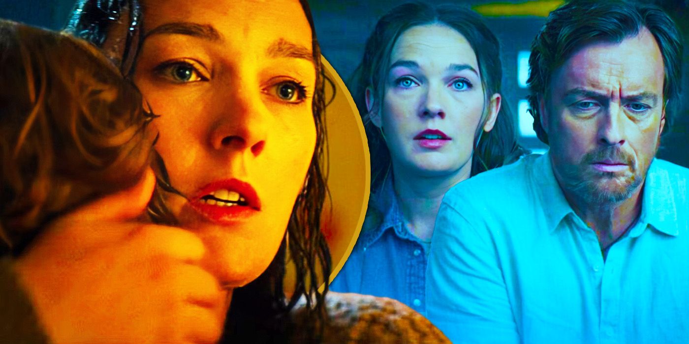 Edited image of Sally embracing Percy next to her and Poseidon looking weary in Percy Jackson & The Olympians