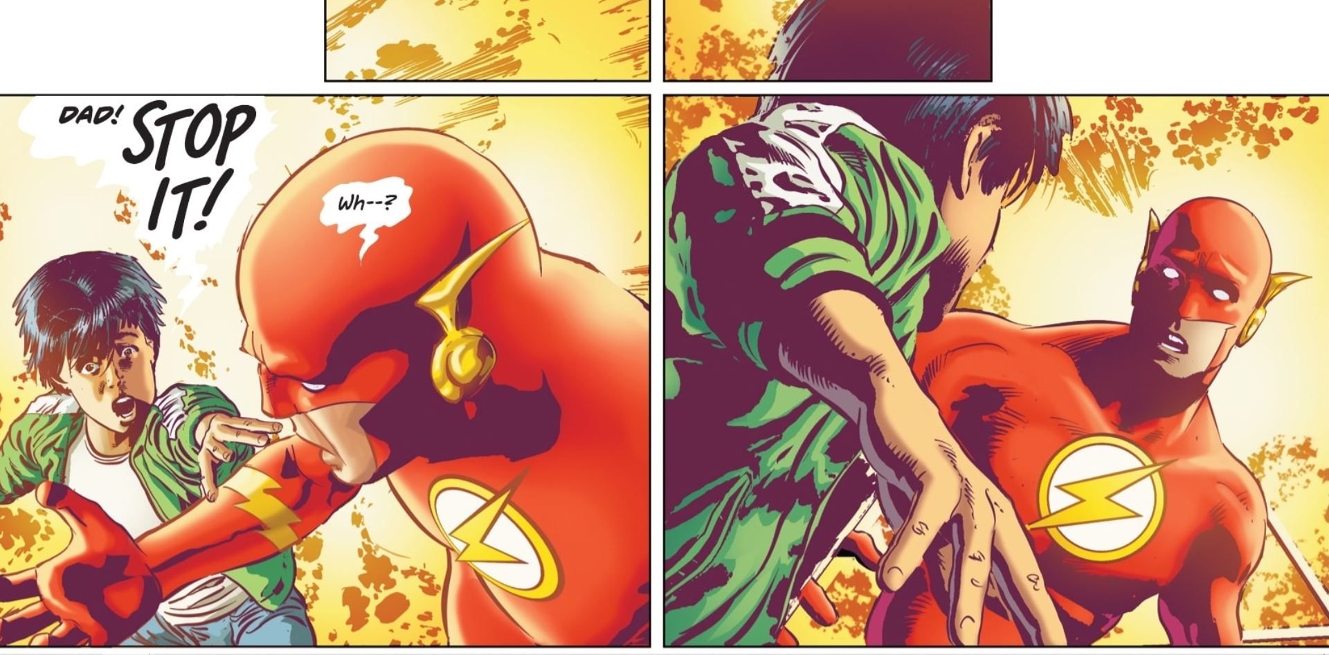 Wally Flash Shocked at His Own Anger DC