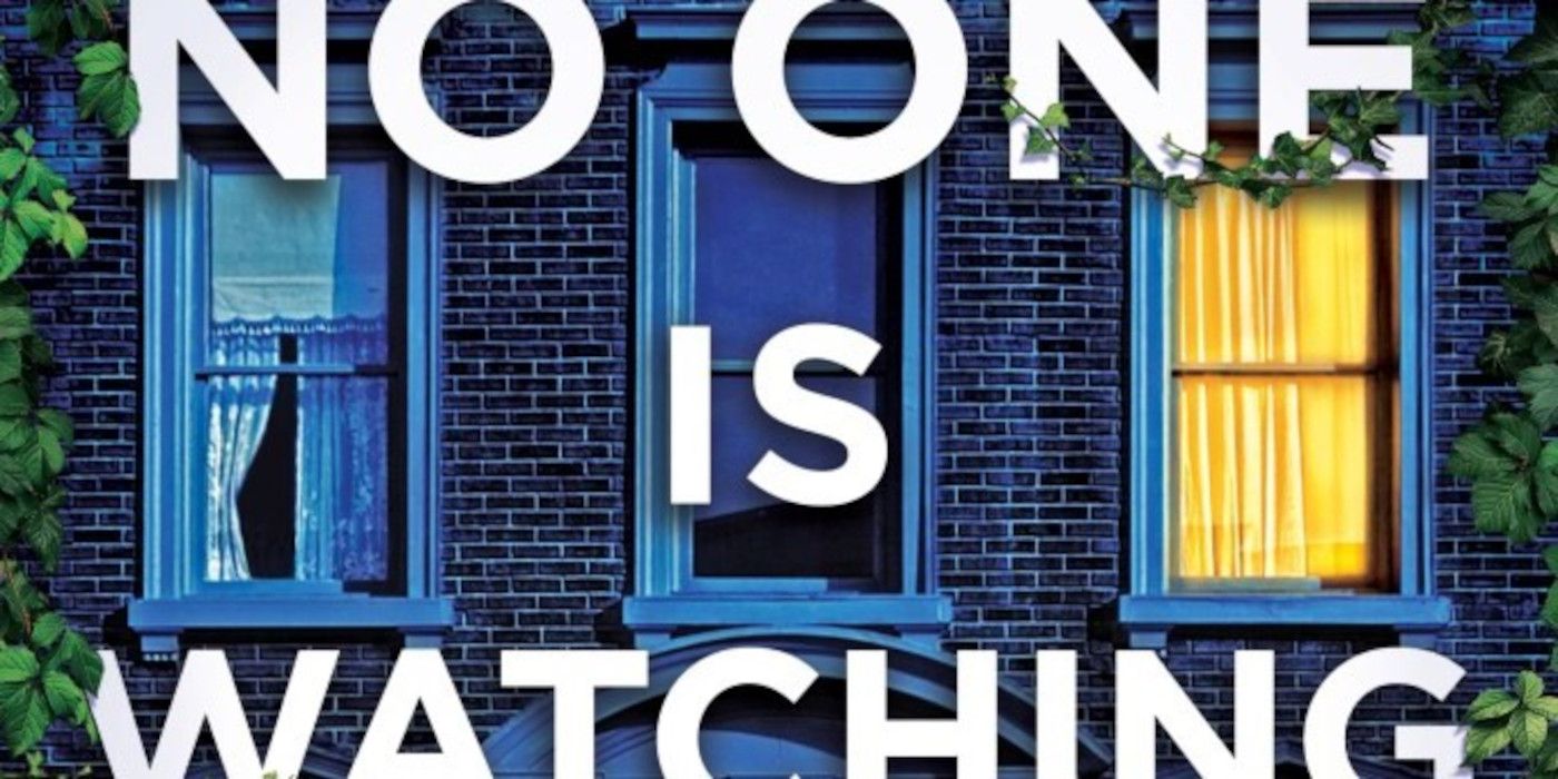 When No One Is Watching by Alyssa Cole book cover featuring a blue house with three windows, one of which has a light on