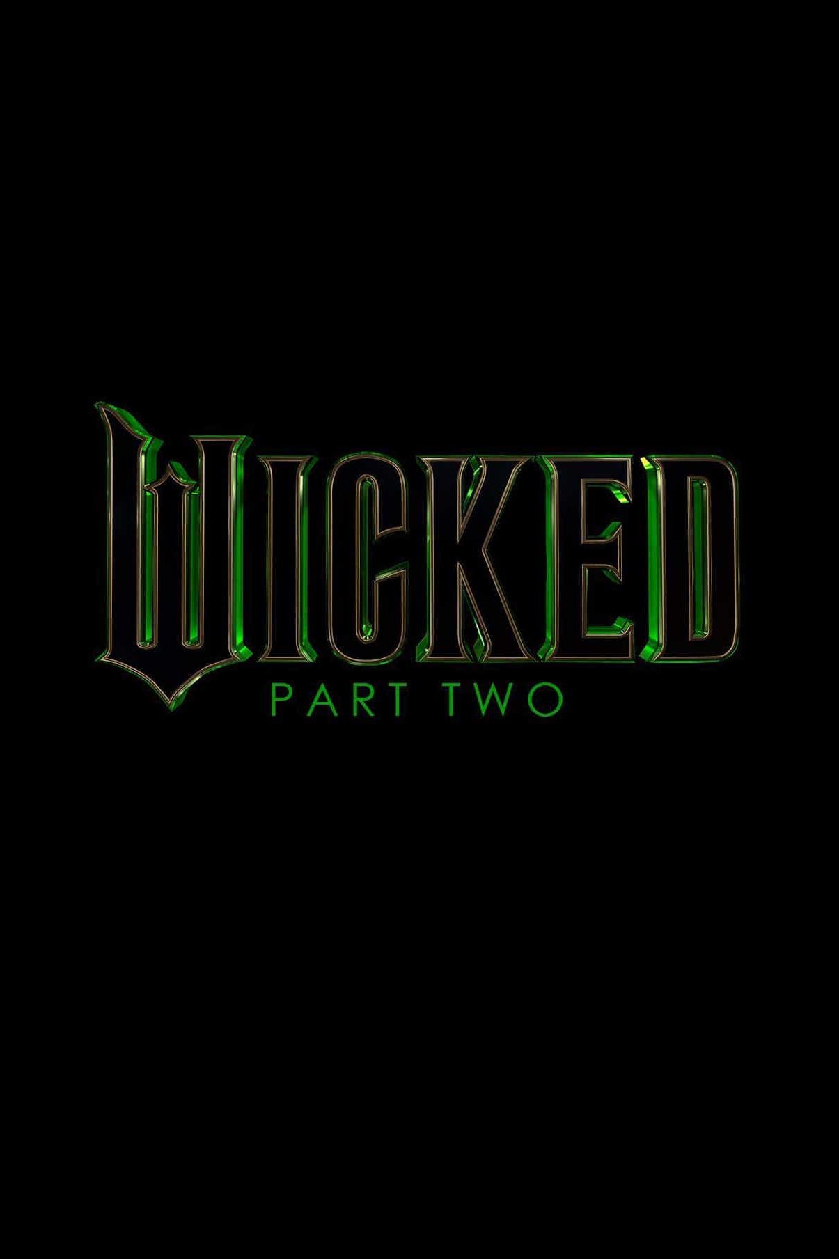 Pôster do logotipo do filme Wicked Parte Dois Temp
