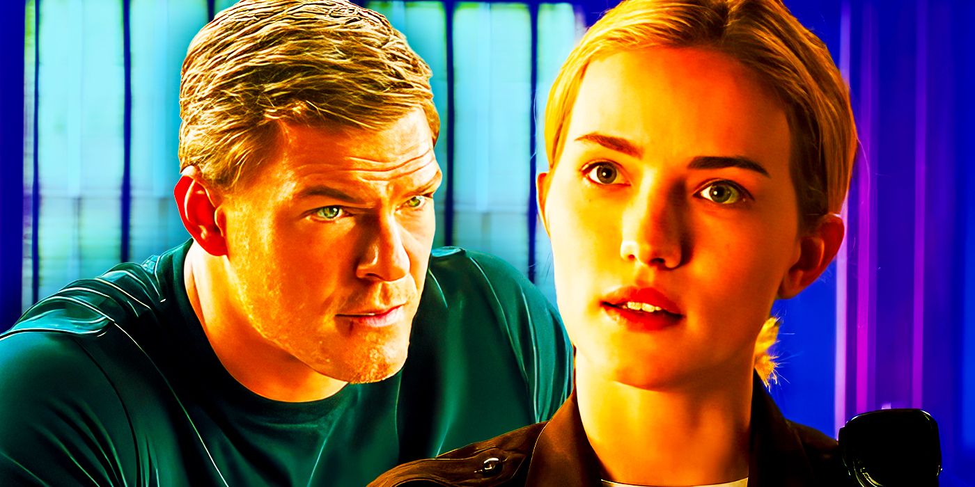 Alan Ritchson as Jack Reacher and Willa Fitzgerald as Roscoe in Amazon's Reacher