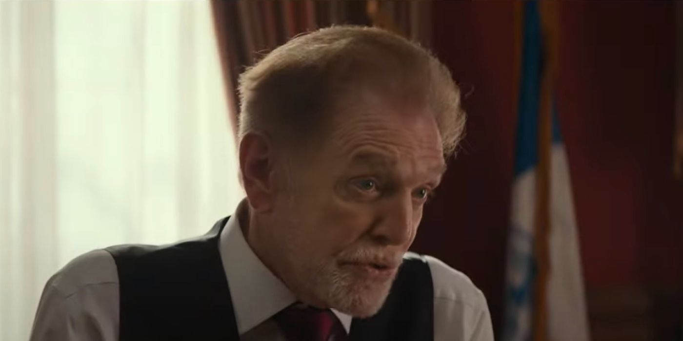 William Atherton's Walter Peck talking in an office in the Ghostbusters: Frozen Empire trailer