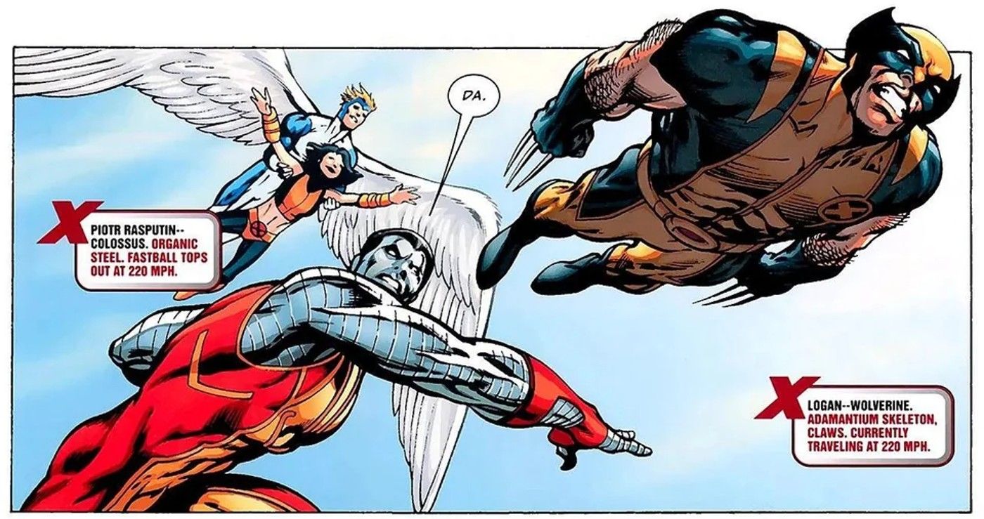 Velocidade especial da bola rápida de Wolverine e Colossus