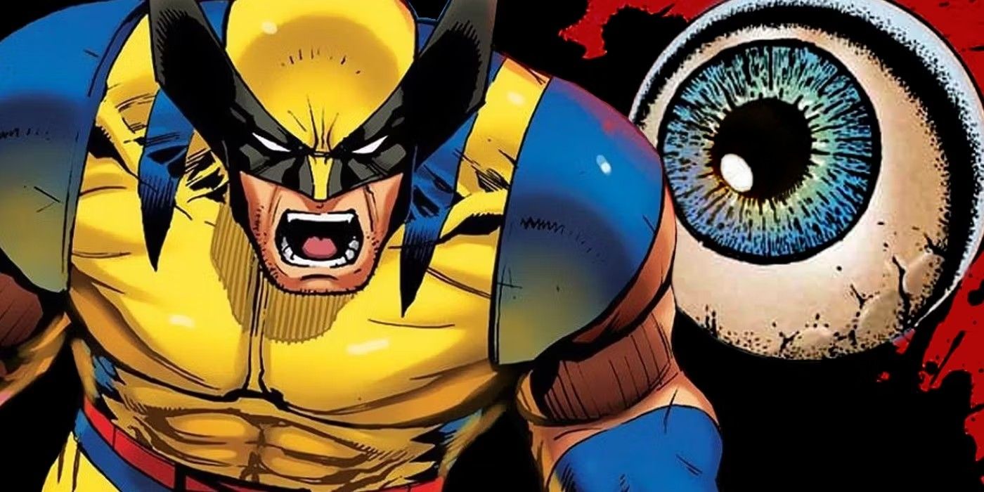 wolverine with a richard corben eyeball behind him a