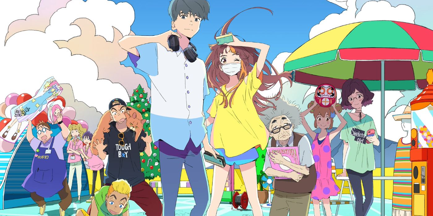 Words Bubble Up Like Soda Pop image of the cast posing together, featuring main charaacters Cherry and Smile as well as the colorful supporting characters