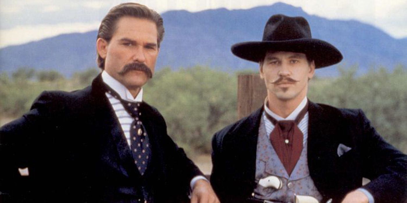 Wyatt Earp with Doc Holliday posing for the camera in Tombstone