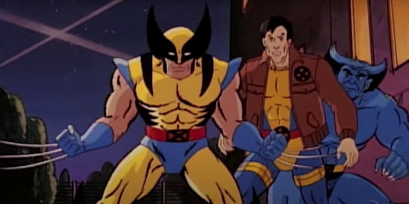 X-Men the animated series wolverine beast and morph preparing to fight