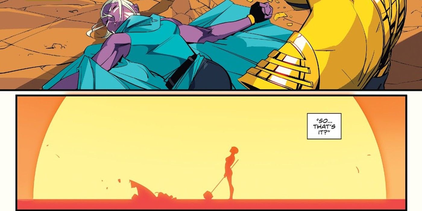 Mighty Morphin Power Rangers #50, Yellow Omega Ranger Trini Kwan defeats Kiya