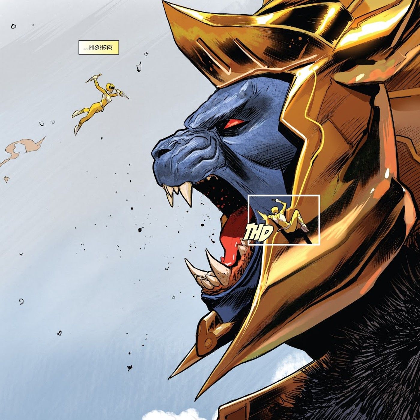 Mighty Morphin Power Rangers Annual 2017, Yellow Ranger Trini Kwan vs Goldar