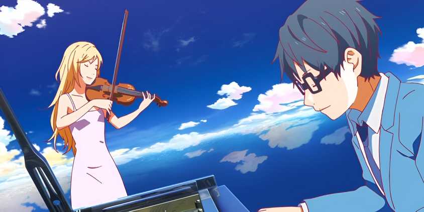 Kaori and Kosei play together in their final performance.
