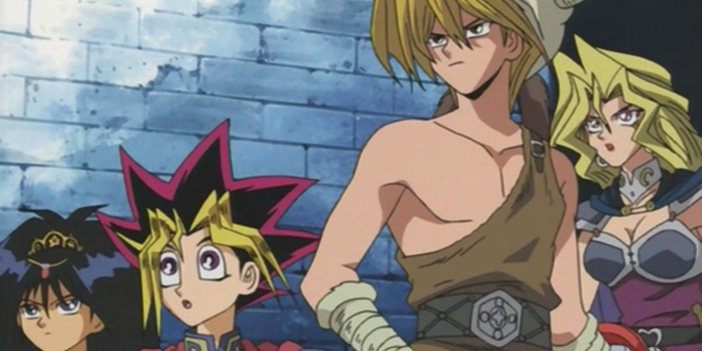 Yugi and his friends in the virtual world