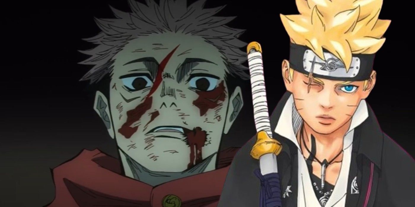 Yuji and Boruto from Jujutsu Kaisen and Boruto