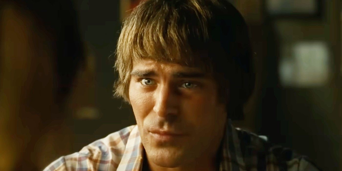 Zac Efron as Kevin Von Erich having a date at a diner in The Iron Claw trailer.
