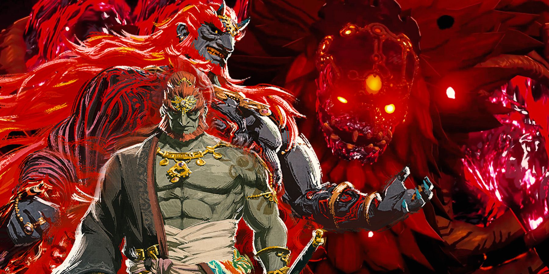 Image collage of Ganon and Ganondorf from The Legend of Zelda: Breath of the Wild and Tears of the Kingdom.