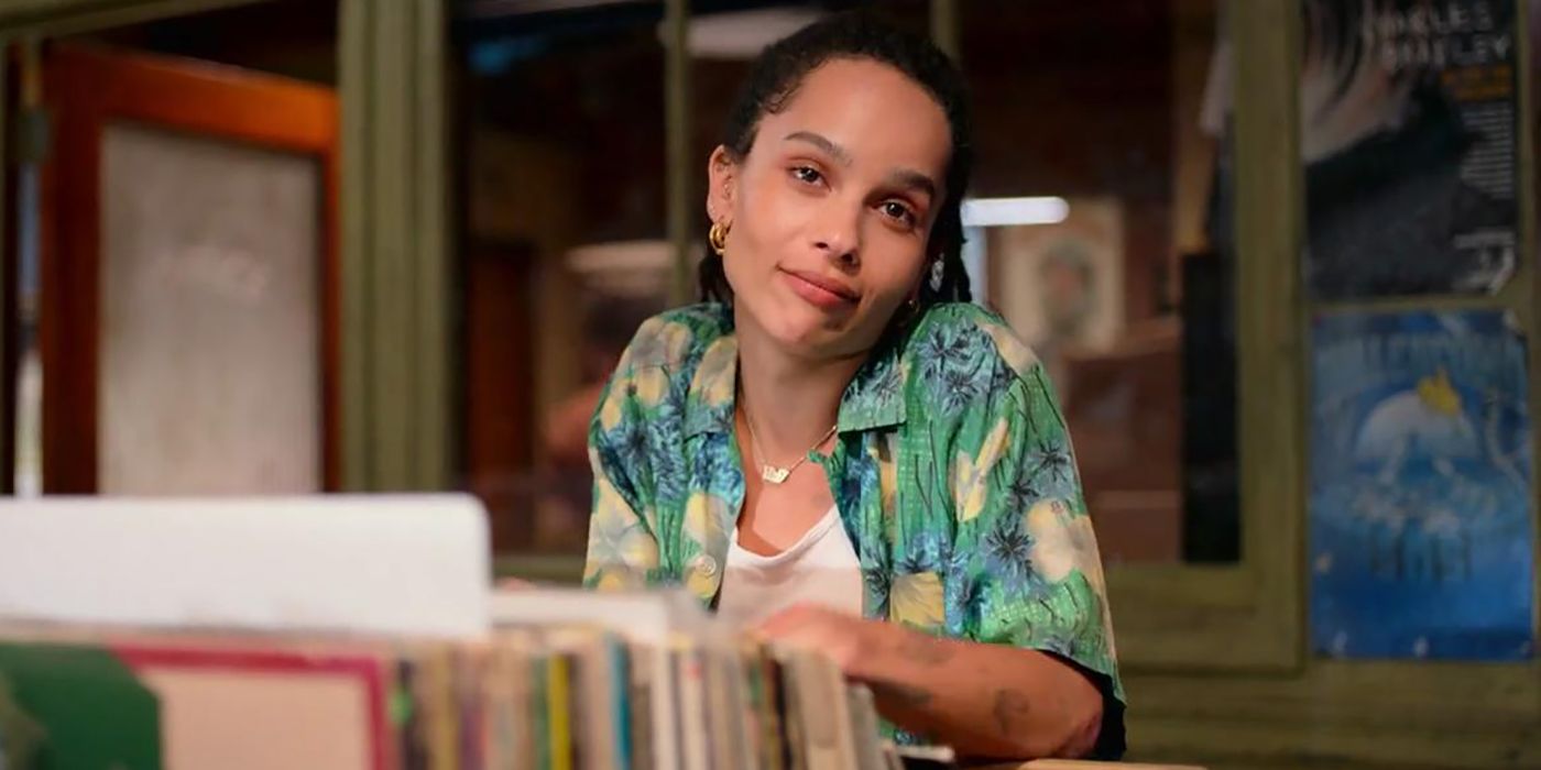 Zoe Kravitz as Rob in the record shop in High Fidelity
