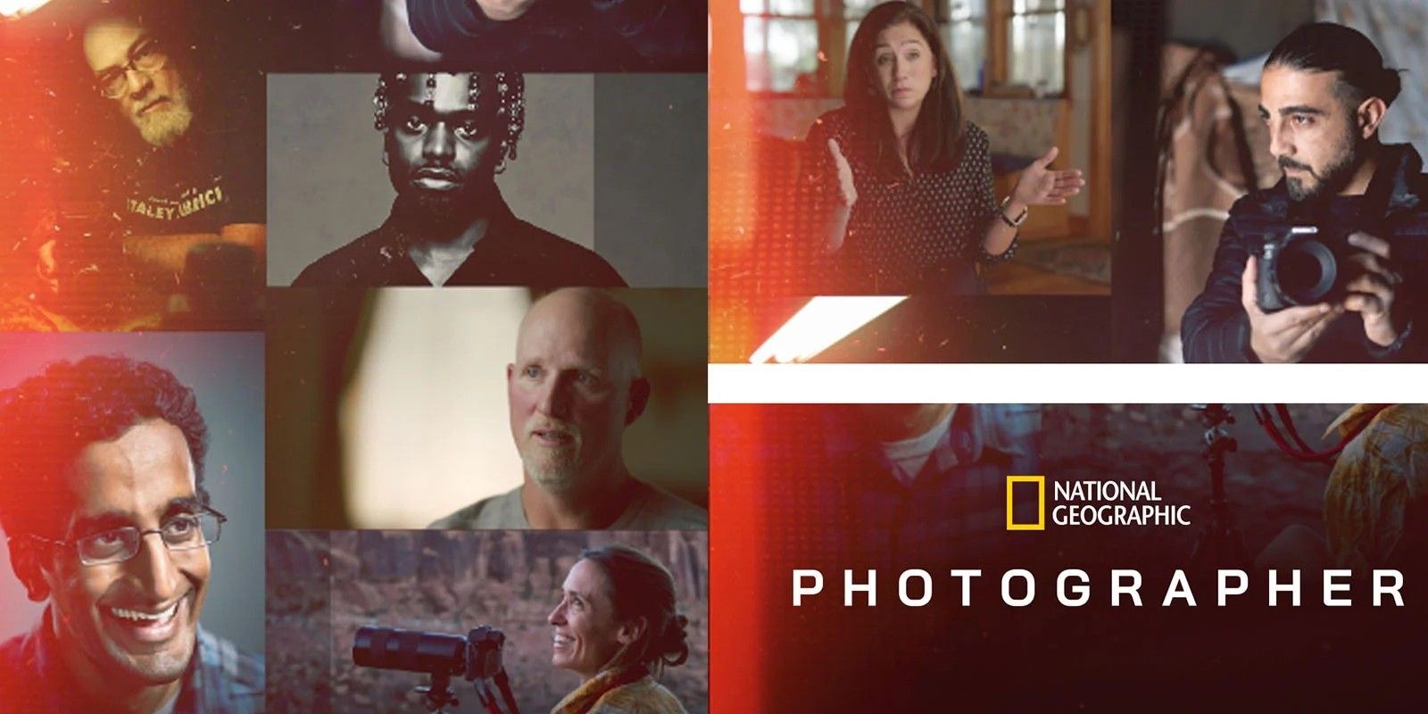 Various portraits in the promo for NatGeo's Photographer