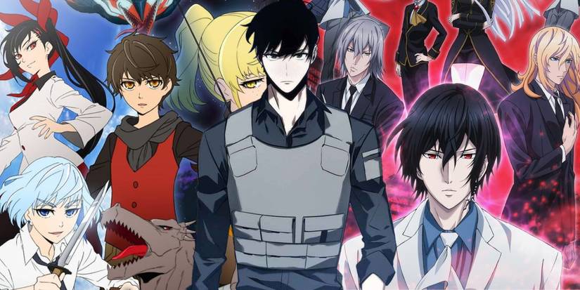 10 Best Starter Manhwa to Read Before Diving Deeper feature image with Kim Dokja from Omniscient Reader in front of the casts of Tower of God and Noblesse. 