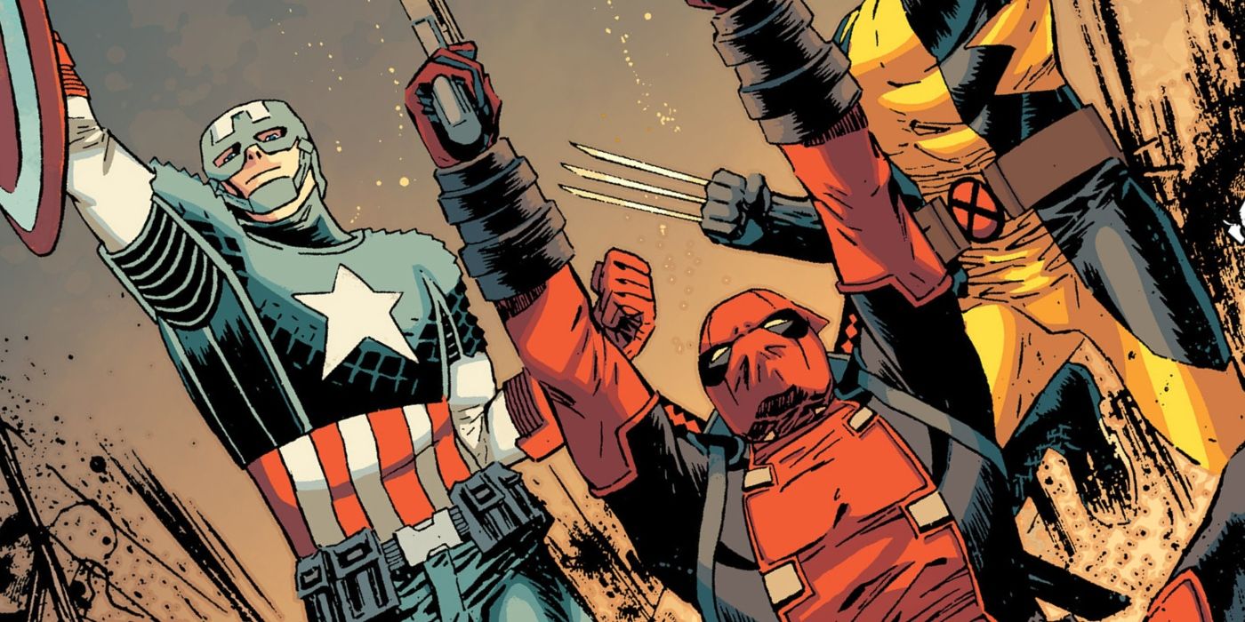 Captain America, Deadpool, and Wolverine. 